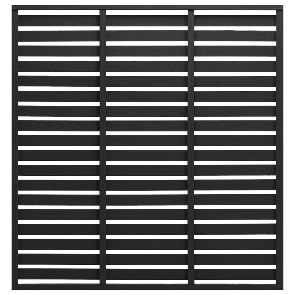 Hegnspanel 180x180 cm WPC sort