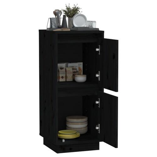 Skænk 31,5x34x75 cm massivt fyrretræ sort