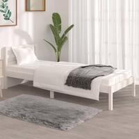 Sengeramme 75x190 cm Small Single massivt fyrretræ hvid