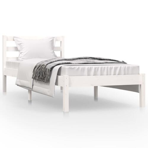 Sengeramme 75x190 cm Small Single massivt fyrretræ hvid