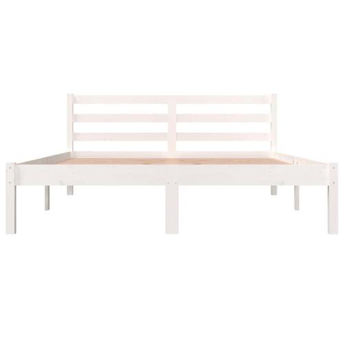 Sengeramme 120x190 cm Small Double massivt fyrretræ hvid