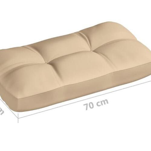 Pallehynder 3 stk. stof beige