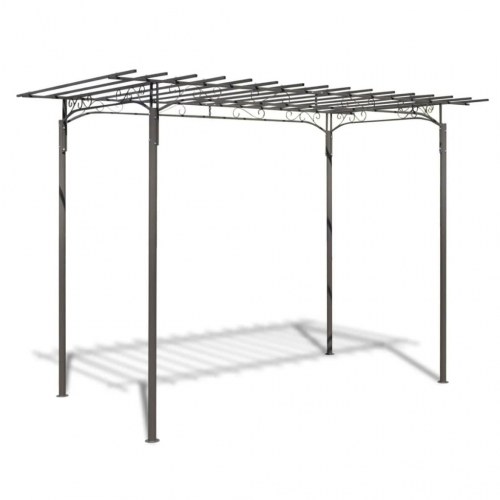 Pergola i stål - rosenbue/rose stålskeletkonstruktion, antracit 190 × 320 × 215 cm