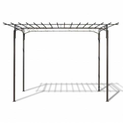 Pergola i stål - rosenbue/rose stålskeletkonstruktion, antracit 190 × 320 × 215 cm
