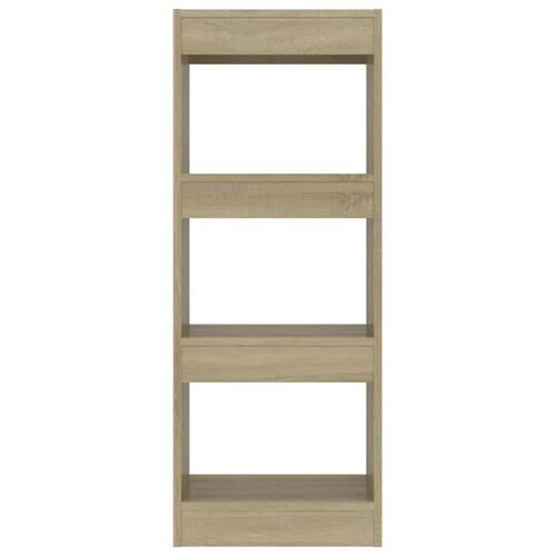 Bogreol/rumdeler 40x30x103 cm konstrueret træ sonoma-eg