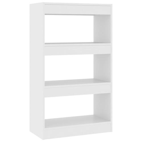 Bogreol/rumdeler 60x30x103 cm konstrueret træ hvid