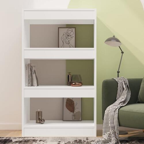 Bogreol/rumdeler 60x30x103 cm konstrueret træ hvid