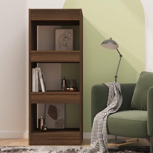 Bogreol/rumdeler 40x30x103 cm konstrueret træ brun egetræ