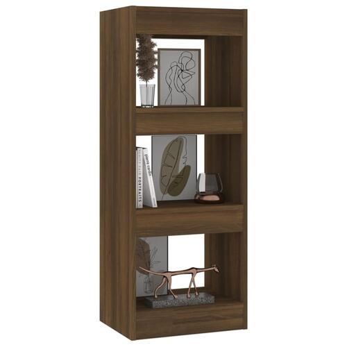 Bogreol/rumdeler 40x30x103 cm konstrueret træ brun egetræ