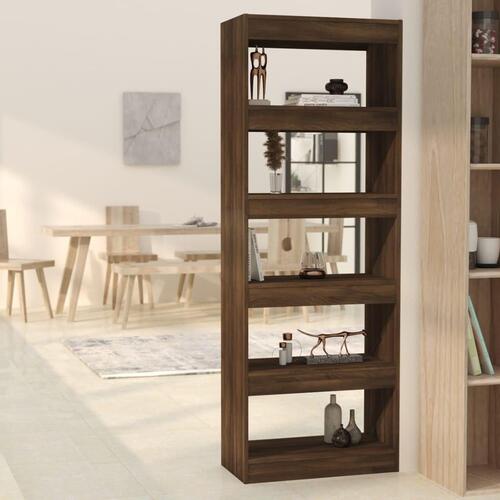 Bogreol/rumdeler 60x30x103 cm konstrueret træ brun egetræ