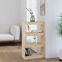 Bogreol/rumdeler 60x30x103,5 cm massivt fyrretræ