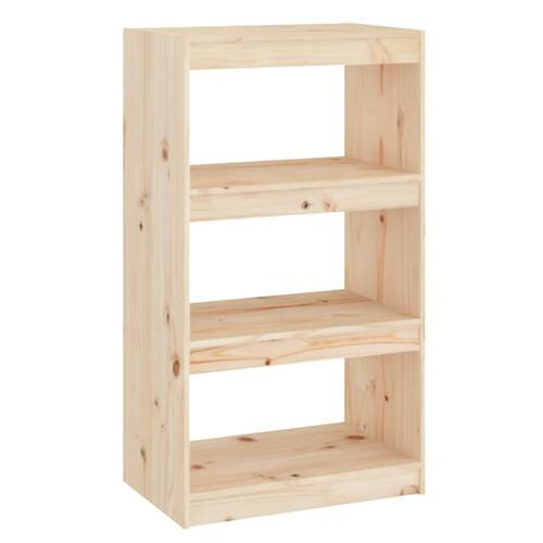 Bogreol/rumdeler 60x30x103,5 cm massivt fyrretræ