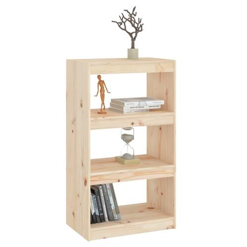 Bogreol/rumdeler 60x30x103,5 cm massivt fyrretræ