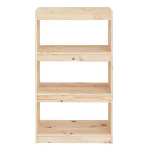 Bogreol/rumdeler 60x30x103,5 cm massivt fyrretræ