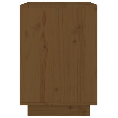 Sengeborde 2 stk. 40x35x50 cm massivt fyrretræ gyldenbrun