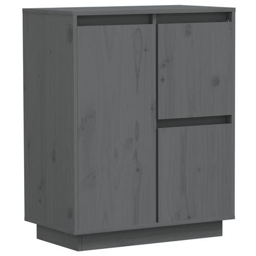 Skænk 60x34x75 cm massivt fyrretræ grå