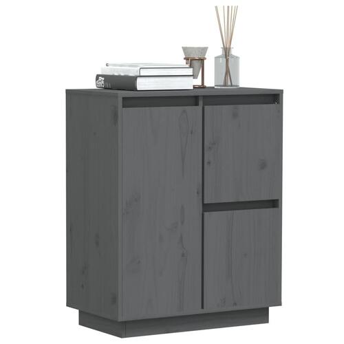 Skænk 60x34x75 cm massivt fyrretræ grå