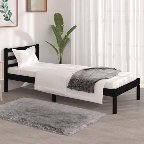 Sengeramme 75x190 cm Small Single massivt fyrretræ sort