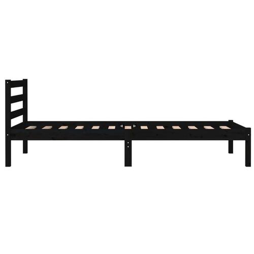 Sengeramme 75x190 cm Small Single massivt fyrretræ sort