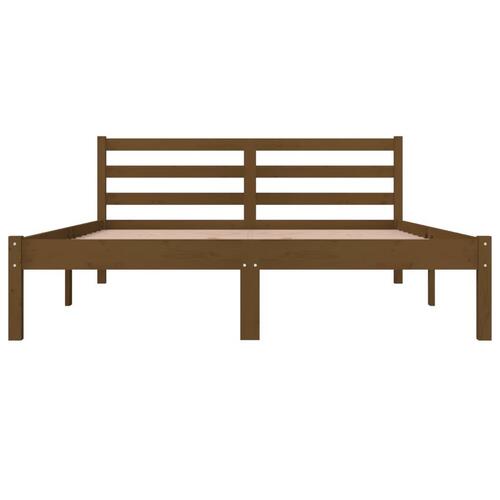Sengeramme 120x190 cm Small Double massivt fyrretræ gyldenbrun