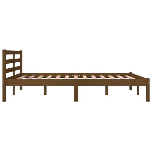 Sengeramme 120x190 cm Small Double massivt fyrretræ gyldenbrun