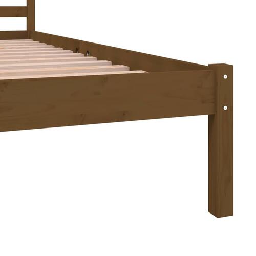 Sengeramme 120x190 cm Small Double massivt fyrretræ gyldenbrun
