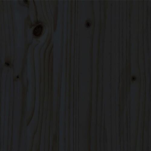 Sengeramme 180x200 cm Super King massivt fyrretræ sort