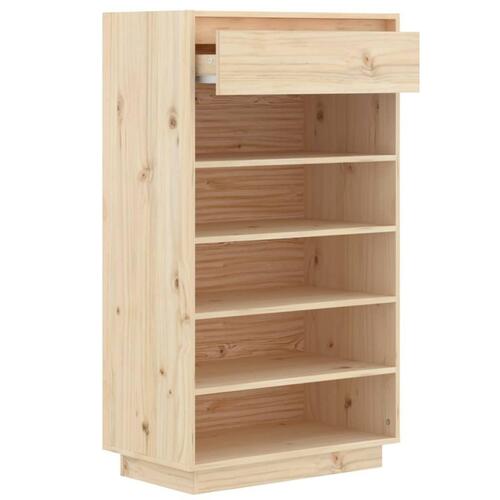 Skoreol 60x34x105 cm massivt fyrretræ