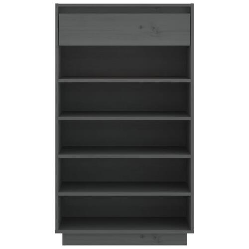Skoreol 60x34x105 cm massivt fyrretræ grå