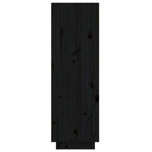 Skoreol 60x34x105 cm massivt fyrretræ sort