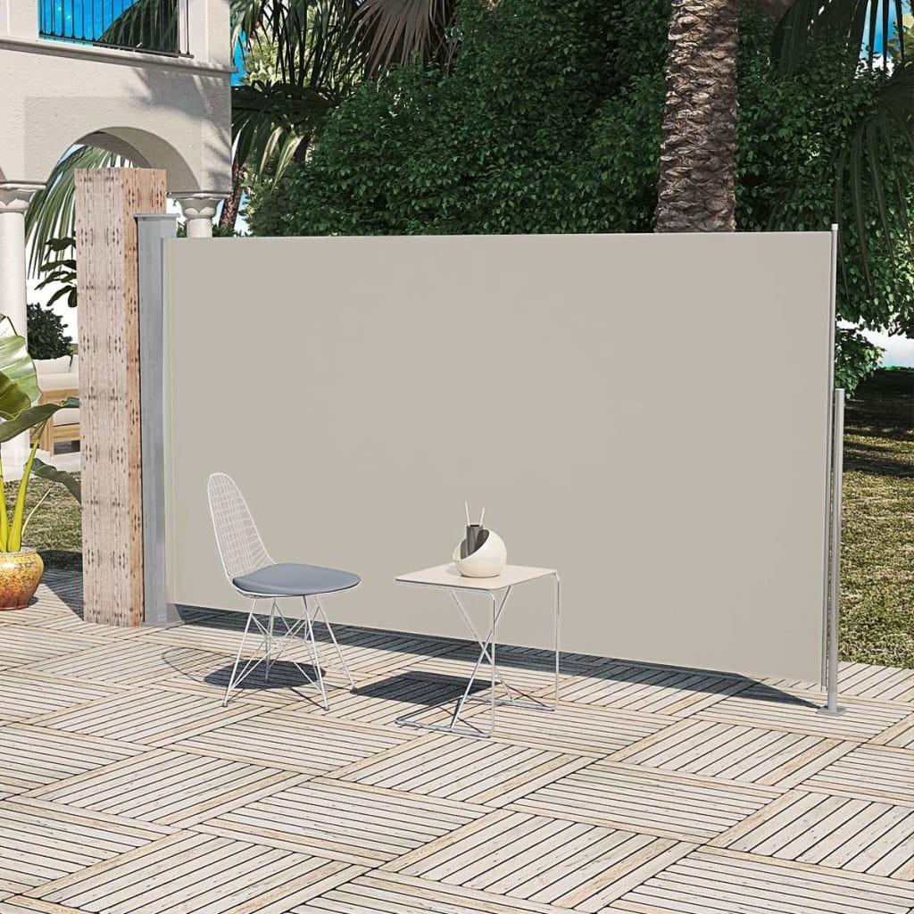 Sidemarkise til terrasse 160x300 cm cremefarvet