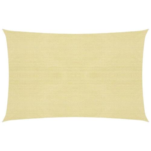 Solsejl 2,5x4 m HDPE 160 g/m² beige