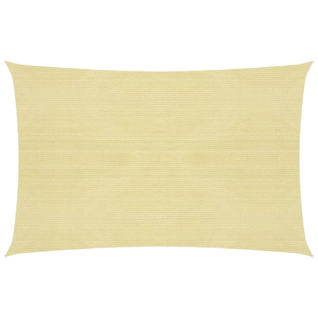 Solsejl 2,5x4 m HDPE 160 g/m² beige