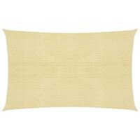 Solsejl 2,5x5 m 160 g/m² HDPE beige