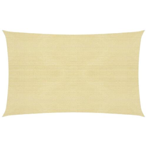 Solsejl 2,5x5 m 160 g/m² HDPE beige