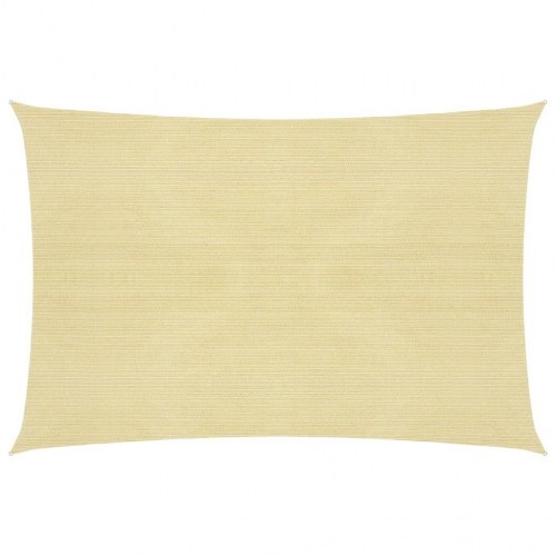Solsejl 160 g/m² 6x8 m HDPE beige
