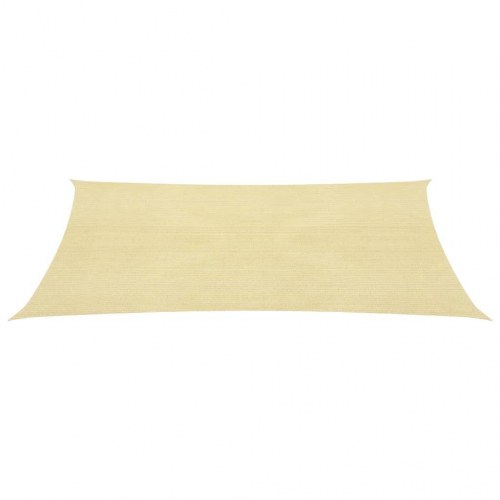 Solsejl 160 g/m² 6x8 m HDPE beige