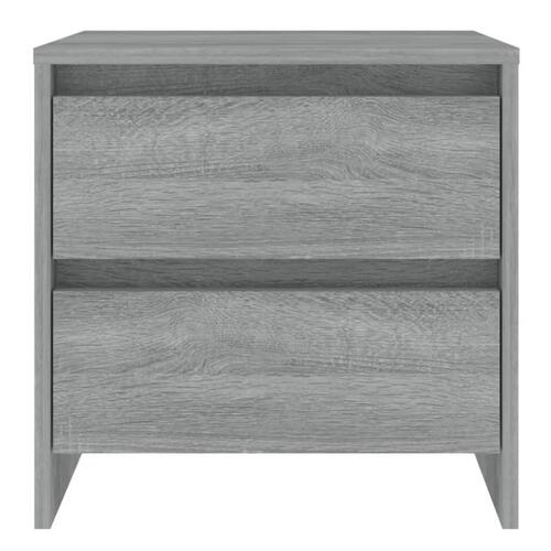 Sengebord 45x34,5x44,5 cm konstrueret træ grå sonoma-eg