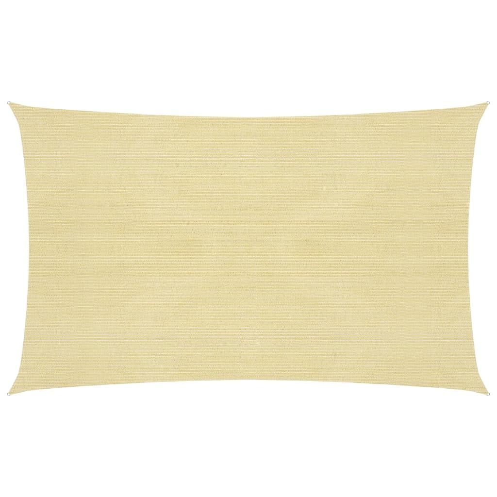 Solsejl 160 g/m² 3x5 m HDPE beige billede