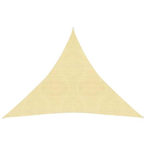 Solsejl 6x6x6 m 160 g/m² HDPE beige