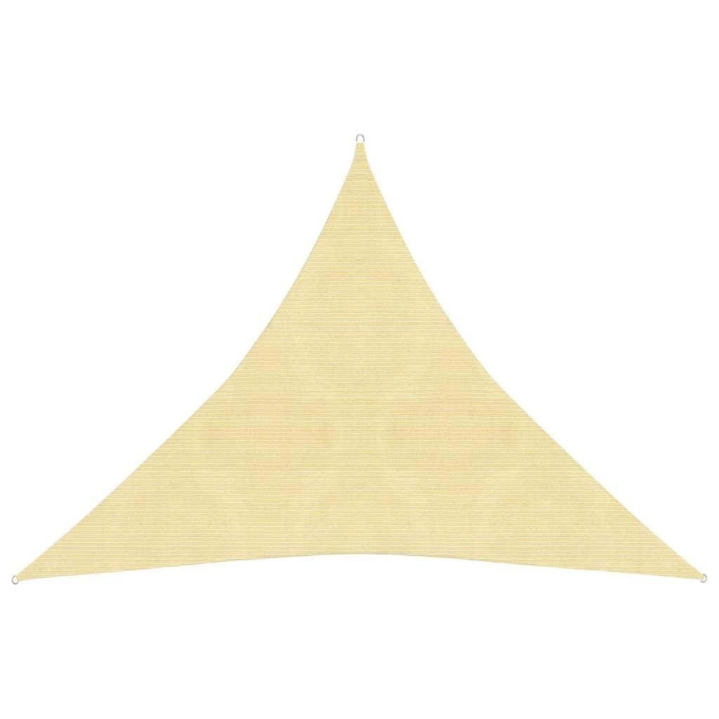Solsejl 6x6x6 m 160 g/m² HDPE beige