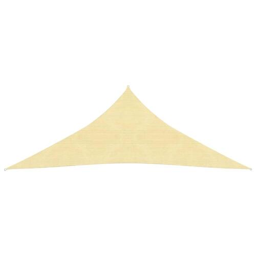 Solsejl 6x6x6 m 160 g/m² HDPE beige