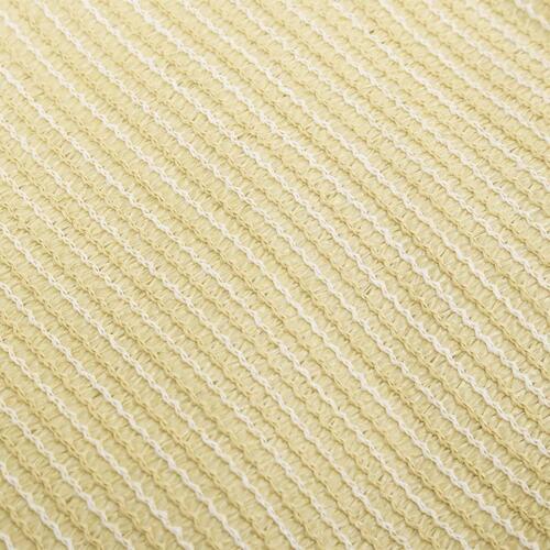 Solsejl 6x6x6 m 160 g/m² HDPE beige