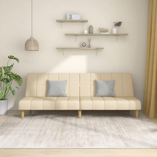 2-personers sovesofa stof cremefarvet