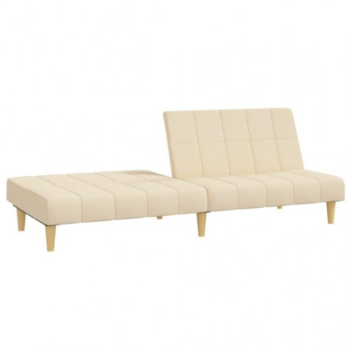 2-personers sovesofa stof cremefarvet
