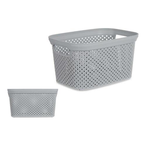 Kurv Grå Plastik 3 L 16,5 x 12,5 x 23 cm