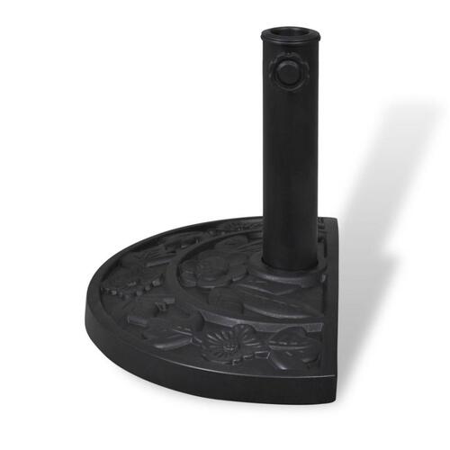 Halvrund parasolfod resin