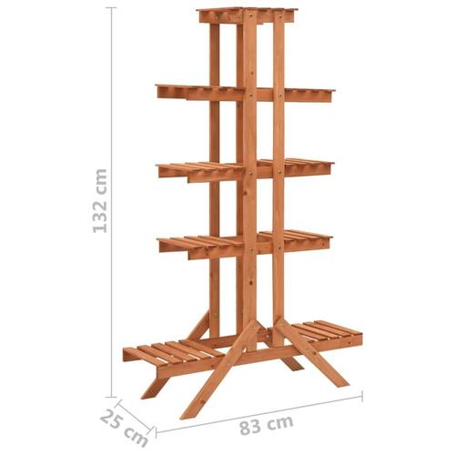 Plantestativ 83x25x132 cm massivt fyrretræ