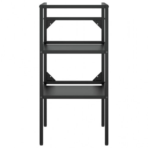 Indbygget håndvask på stel jern sort