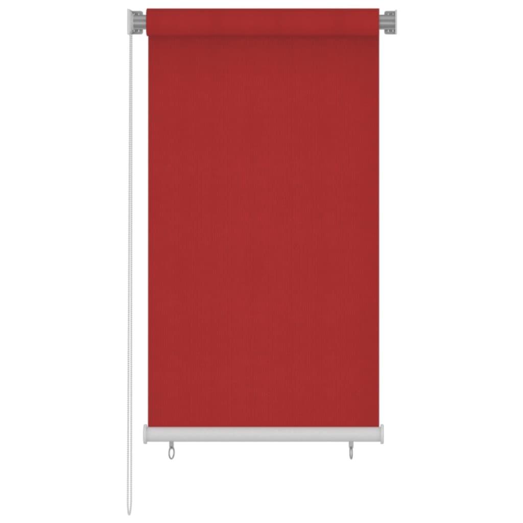 Udendørs rullegardin 80x140 cm HDPE rød
